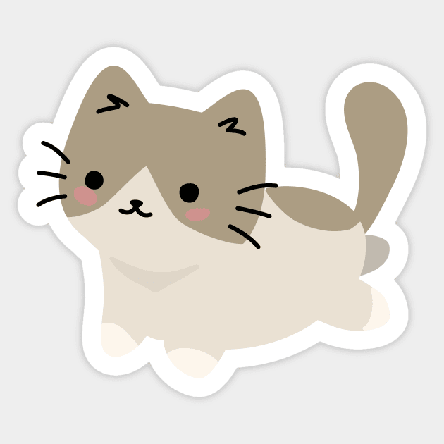 Cute Grey Kitten Sticker by StickerKitten